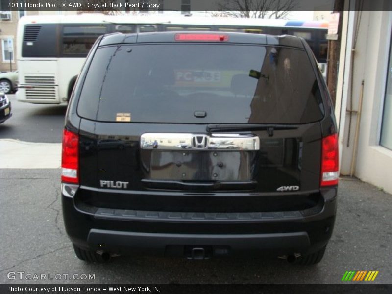 Crystal Black Pearl / Gray 2011 Honda Pilot LX 4WD