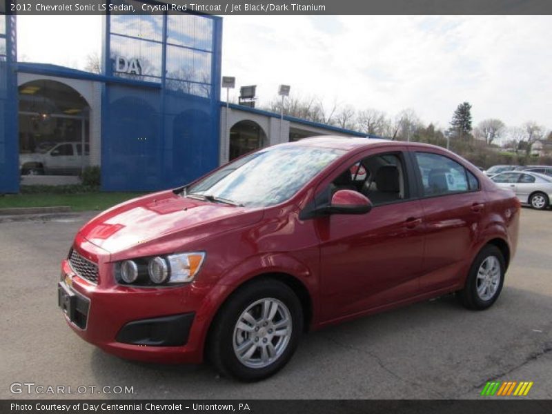 Crystal Red Tintcoat / Jet Black/Dark Titanium 2012 Chevrolet Sonic LS Sedan