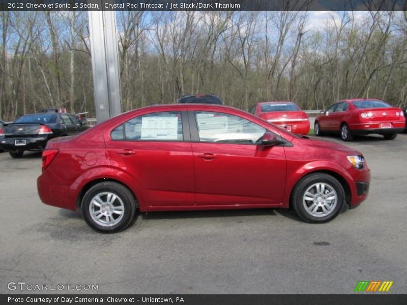 Crystal Red Tintcoat / Jet Black/Dark Titanium 2012 Chevrolet Sonic LS Sedan