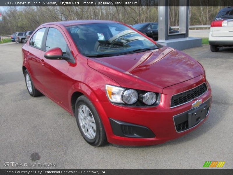 Crystal Red Tintcoat / Jet Black/Dark Titanium 2012 Chevrolet Sonic LS Sedan