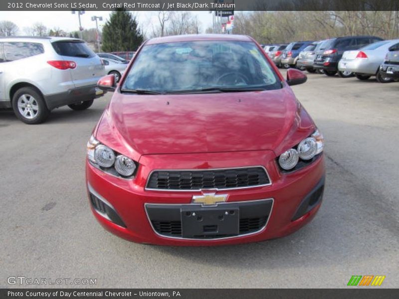 Crystal Red Tintcoat / Jet Black/Dark Titanium 2012 Chevrolet Sonic LS Sedan