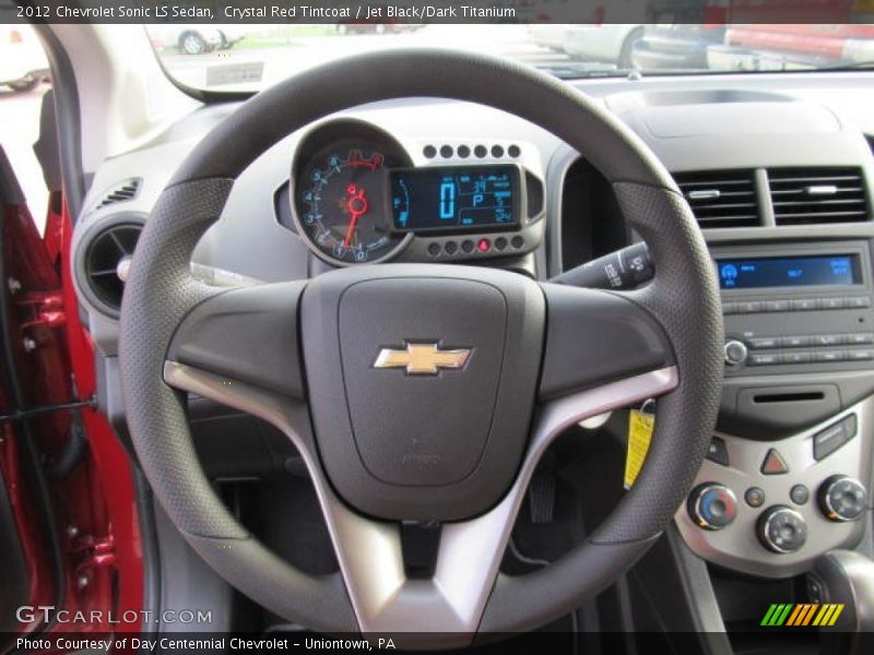 Crystal Red Tintcoat / Jet Black/Dark Titanium 2012 Chevrolet Sonic LS Sedan