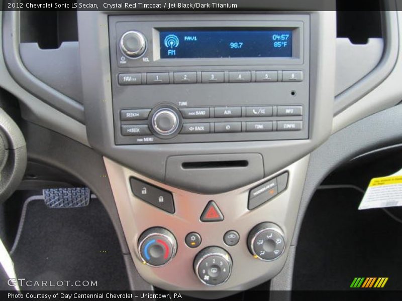 Crystal Red Tintcoat / Jet Black/Dark Titanium 2012 Chevrolet Sonic LS Sedan