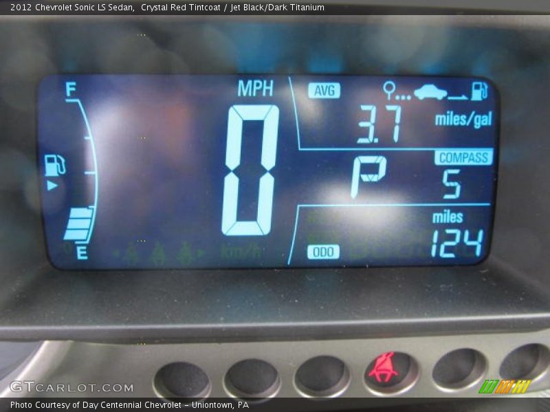 Crystal Red Tintcoat / Jet Black/Dark Titanium 2012 Chevrolet Sonic LS Sedan