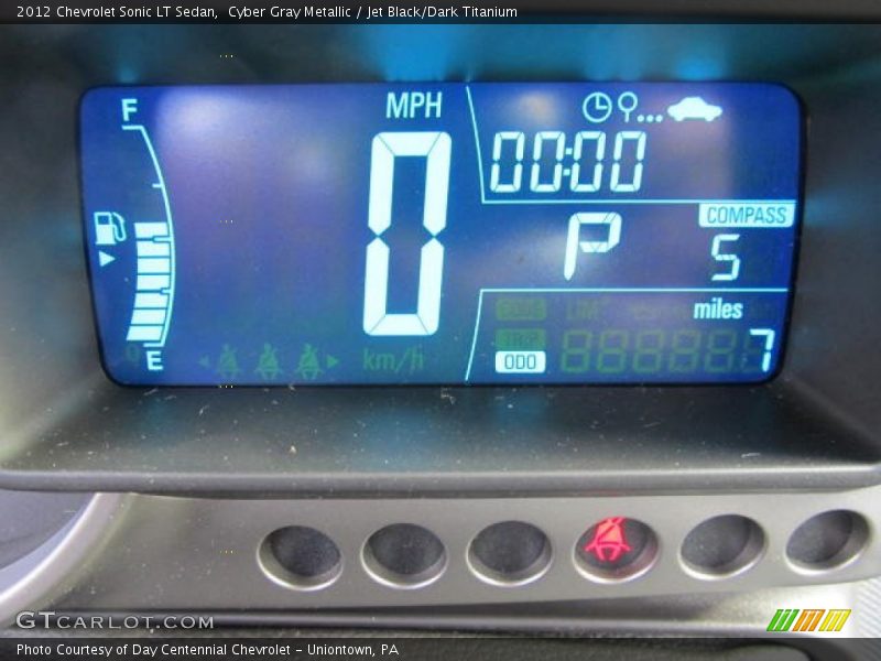Cyber Gray Metallic / Jet Black/Dark Titanium 2012 Chevrolet Sonic LT Sedan