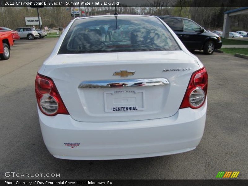 Summit White / Jet Black/Brick 2012 Chevrolet Sonic LTZ Sedan