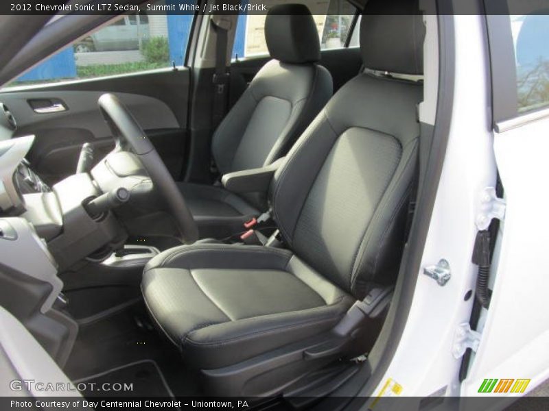 Summit White / Jet Black/Brick 2012 Chevrolet Sonic LTZ Sedan