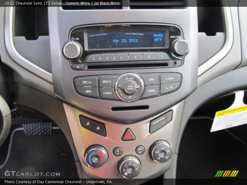 Summit White / Jet Black/Brick 2012 Chevrolet Sonic LTZ Sedan
