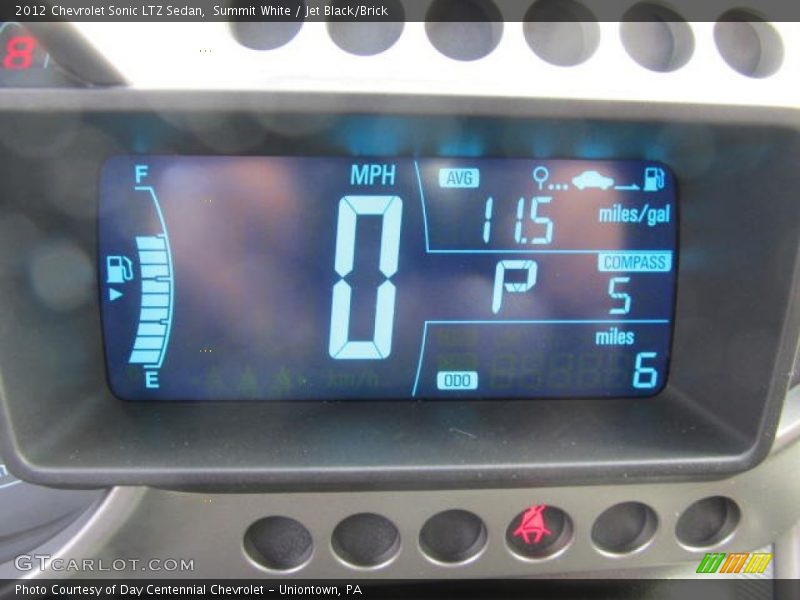 Summit White / Jet Black/Brick 2012 Chevrolet Sonic LTZ Sedan