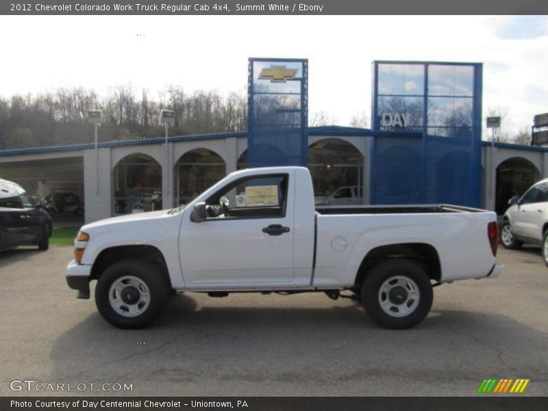 Summit White / Ebony 2012 Chevrolet Colorado Work Truck Regular Cab 4x4