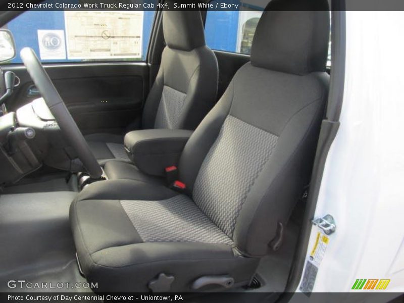  2012 Colorado Work Truck Regular Cab 4x4 Ebony Interior