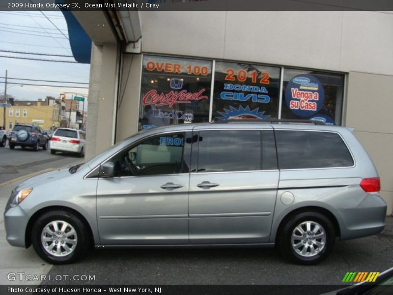 Ocean Mist Metallic / Gray 2009 Honda Odyssey EX