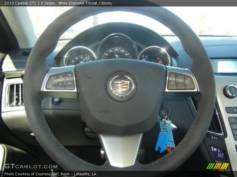 White Diamond Tricoat / Ebony 2010 Cadillac CTS 3.6 Sedan