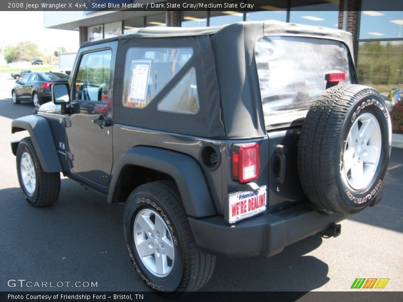 Steel Blue Metallic / Dark Slate Gray/Medium Slate Gray 2008 Jeep Wrangler X 4x4