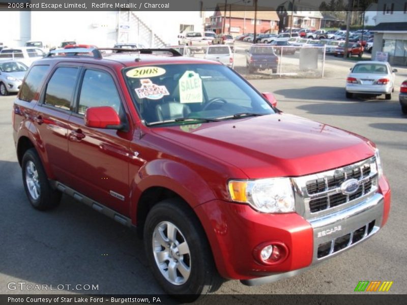 Redfire Metallic / Charcoal 2008 Ford Escape Limited