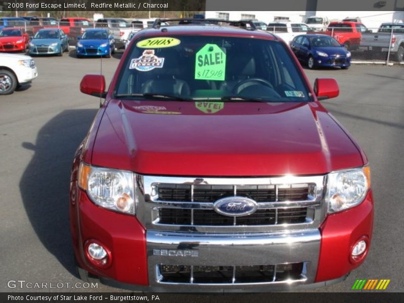 Redfire Metallic / Charcoal 2008 Ford Escape Limited