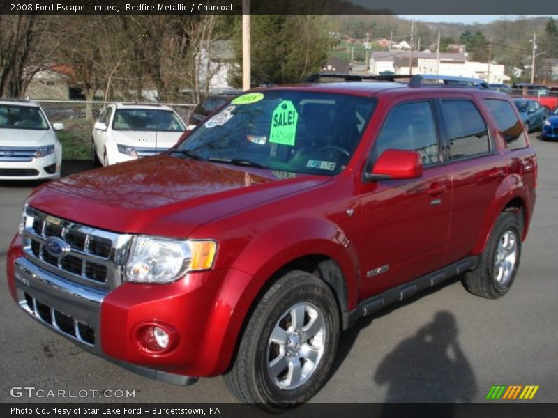 Redfire Metallic / Charcoal 2008 Ford Escape Limited