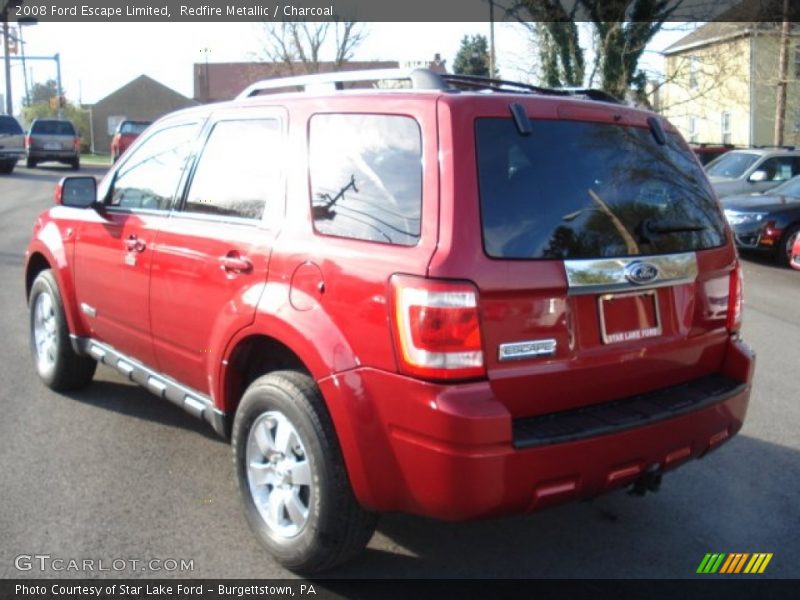 Redfire Metallic / Charcoal 2008 Ford Escape Limited