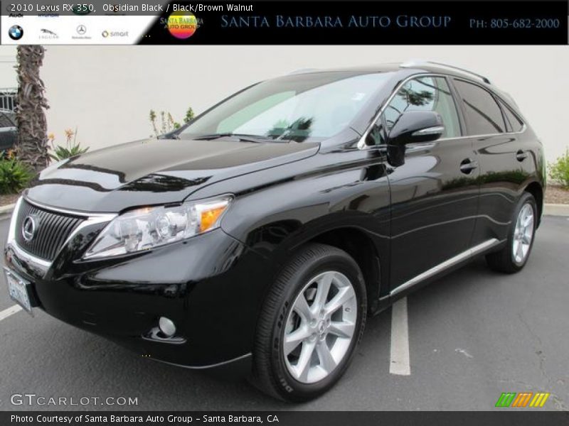 Obsidian Black / Black/Brown Walnut 2010 Lexus RX 350