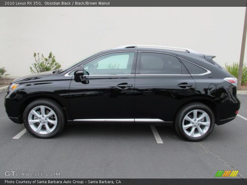 Obsidian Black / Black/Brown Walnut 2010 Lexus RX 350