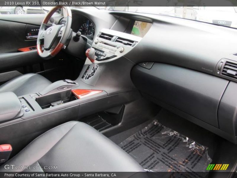 Obsidian Black / Black/Brown Walnut 2010 Lexus RX 350