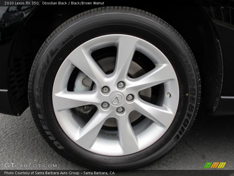 Obsidian Black / Black/Brown Walnut 2010 Lexus RX 350