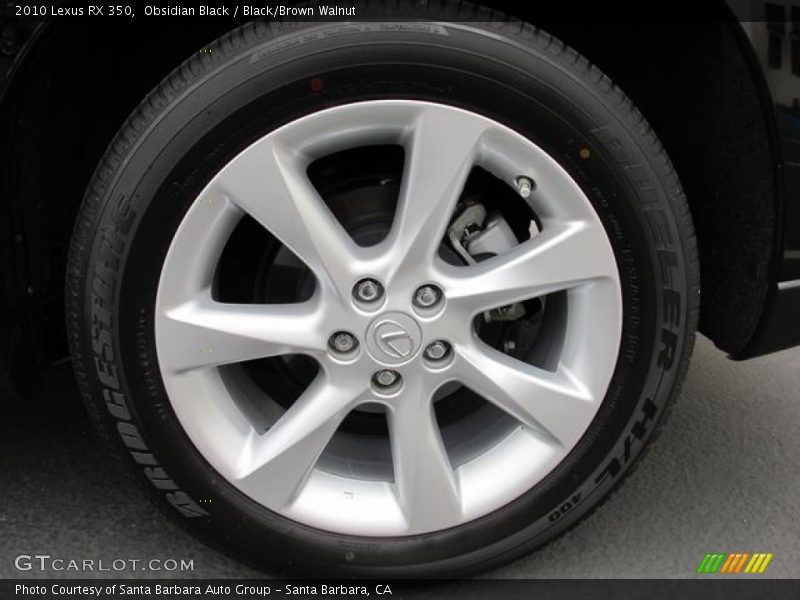 Obsidian Black / Black/Brown Walnut 2010 Lexus RX 350