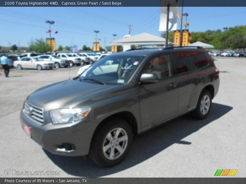 Cypress Green Pearl / Sand Beige 2008 Toyota Highlander 4WD