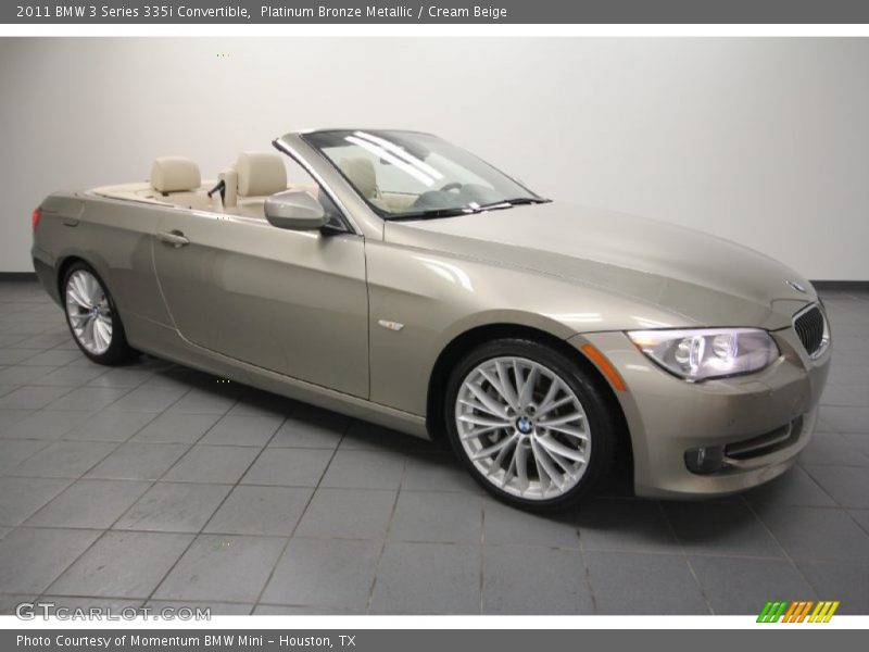 Platinum Bronze Metallic / Cream Beige 2011 BMW 3 Series 335i Convertible