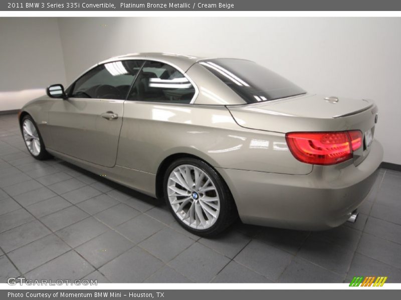 Platinum Bronze Metallic / Cream Beige 2011 BMW 3 Series 335i Convertible
