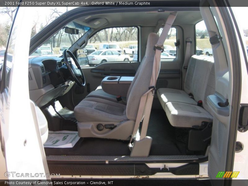 Oxford White / Medium Graphite 2001 Ford F250 Super Duty XL SuperCab 4x4