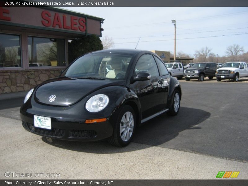 Black / Cream Beige 2008 Volkswagen New Beetle S Coupe