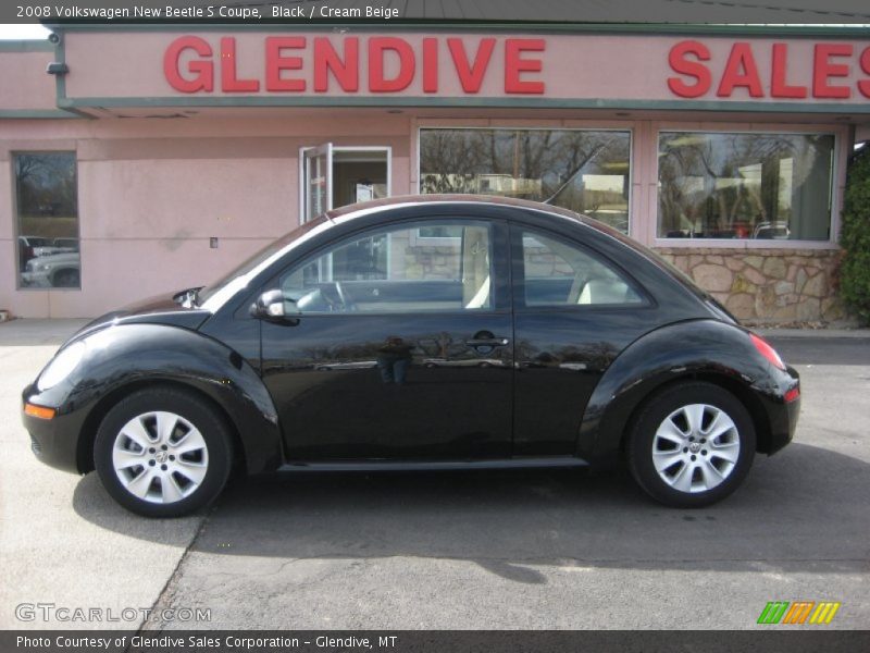 Black / Cream Beige 2008 Volkswagen New Beetle S Coupe