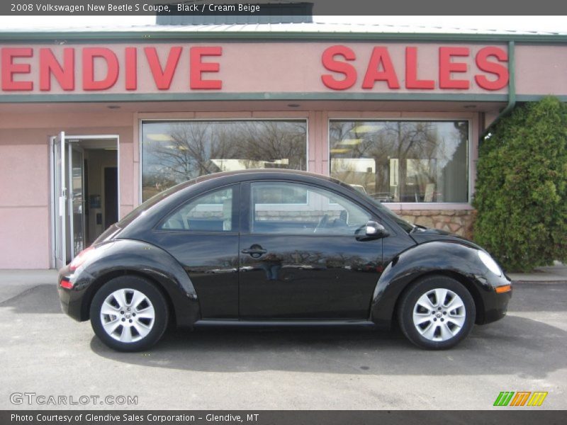 Black / Cream Beige 2008 Volkswagen New Beetle S Coupe