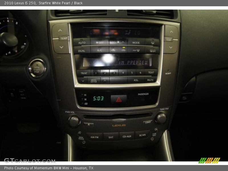 Starfire White Pearl / Black 2010 Lexus IS 250