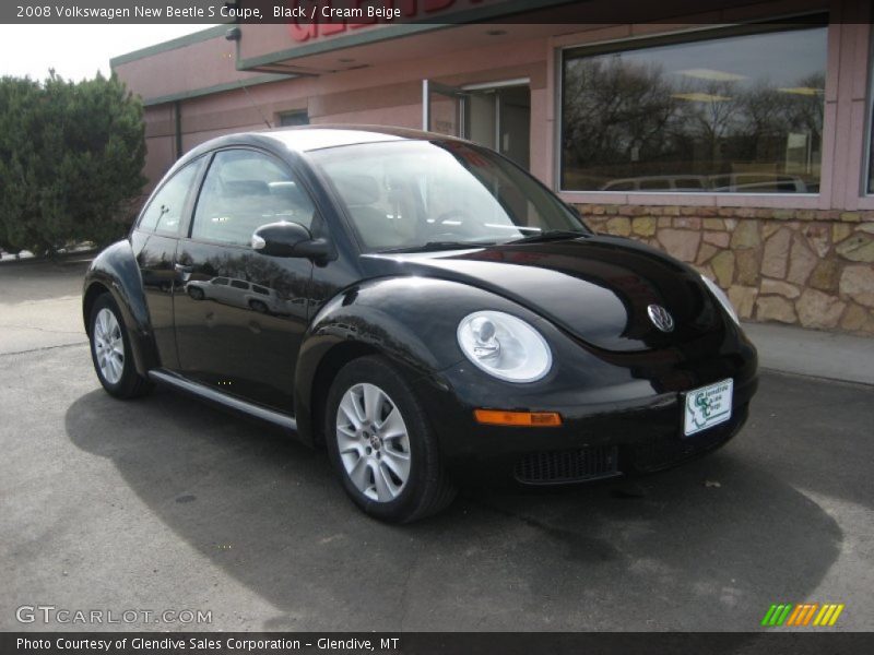 Black / Cream Beige 2008 Volkswagen New Beetle S Coupe