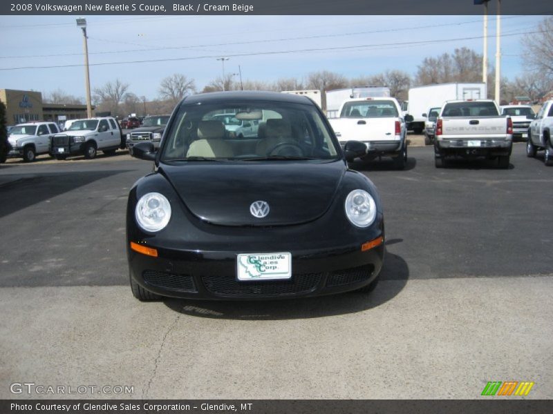 Black / Cream Beige 2008 Volkswagen New Beetle S Coupe