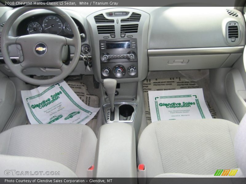 White / Titanium Gray 2008 Chevrolet Malibu Classic LS Sedan