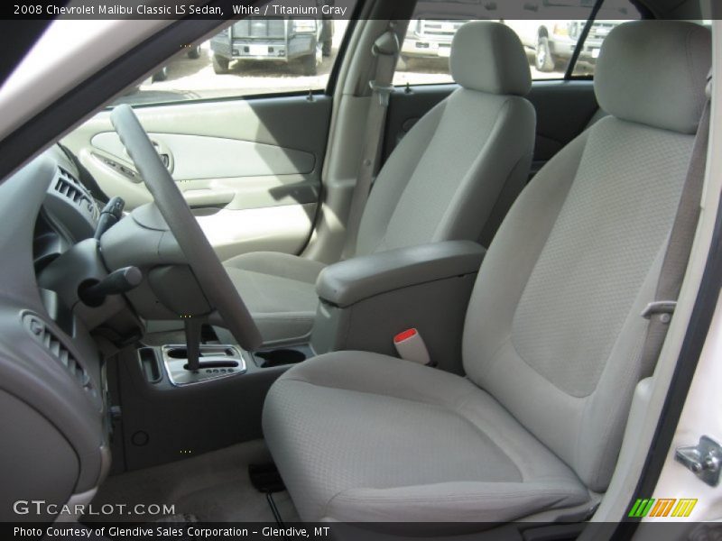 White / Titanium Gray 2008 Chevrolet Malibu Classic LS Sedan