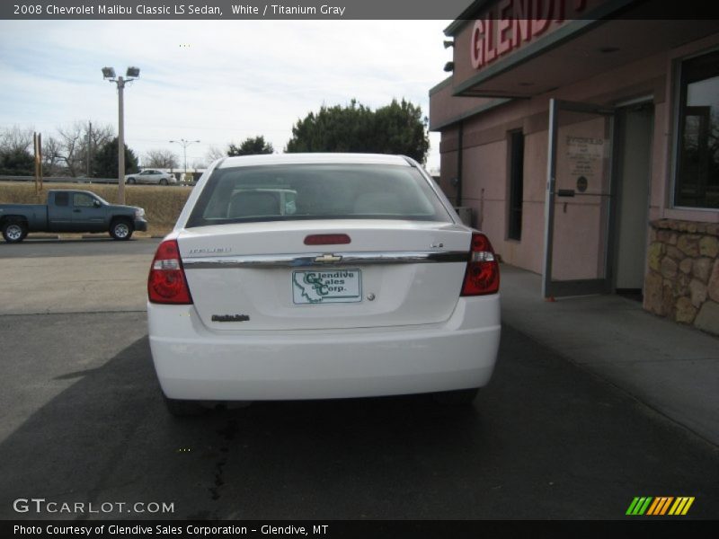 White / Titanium Gray 2008 Chevrolet Malibu Classic LS Sedan