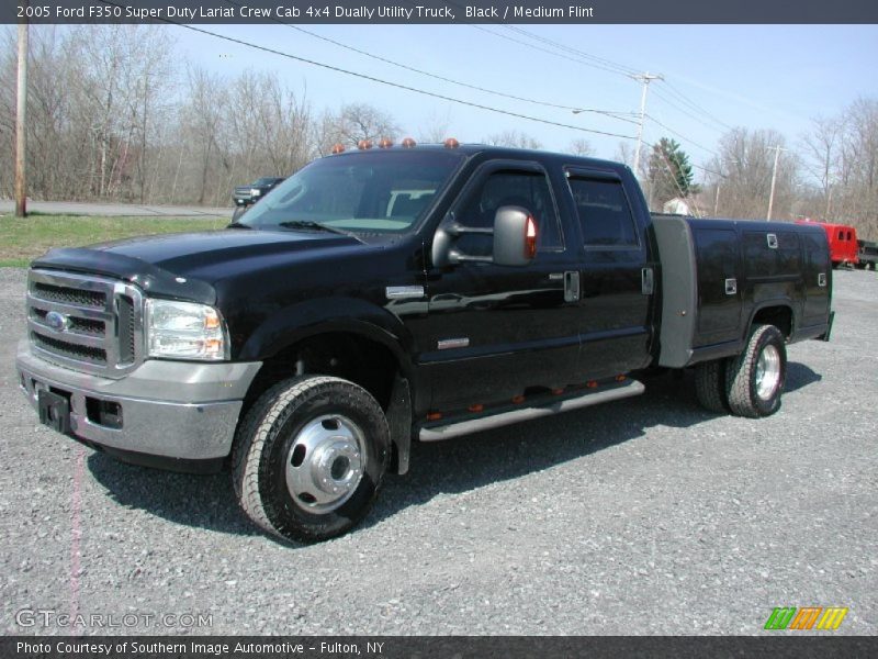 Black / Medium Flint 2005 Ford F350 Super Duty Lariat Crew Cab 4x4 Dually Utility Truck