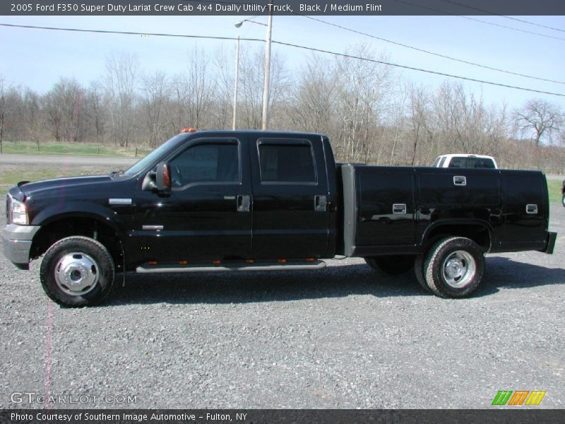 Black / Medium Flint 2005 Ford F350 Super Duty Lariat Crew Cab 4x4 Dually Utility Truck