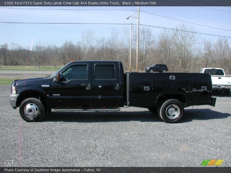 Black / Medium Flint 2005 Ford F350 Super Duty Lariat Crew Cab 4x4 Dually Utility Truck