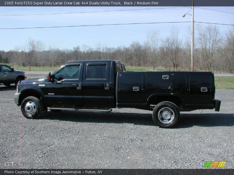 Black / Medium Flint 2005 Ford F350 Super Duty Lariat Crew Cab 4x4 Dually Utility Truck