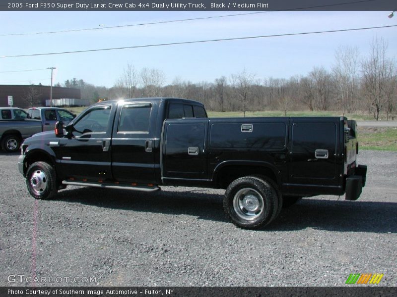 Black / Medium Flint 2005 Ford F350 Super Duty Lariat Crew Cab 4x4 Dually Utility Truck