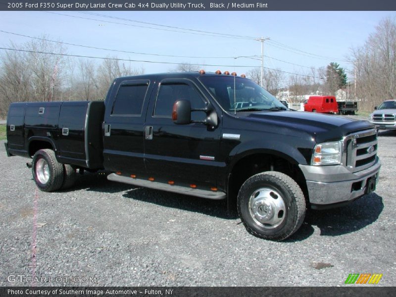 Black / Medium Flint 2005 Ford F350 Super Duty Lariat Crew Cab 4x4 Dually Utility Truck