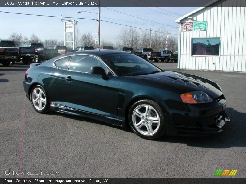 Carbon Blue / Black 2003 Hyundai Tiburon GT V6