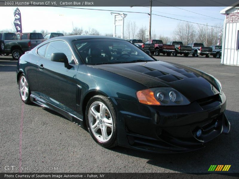 Carbon Blue / Black 2003 Hyundai Tiburon GT V6