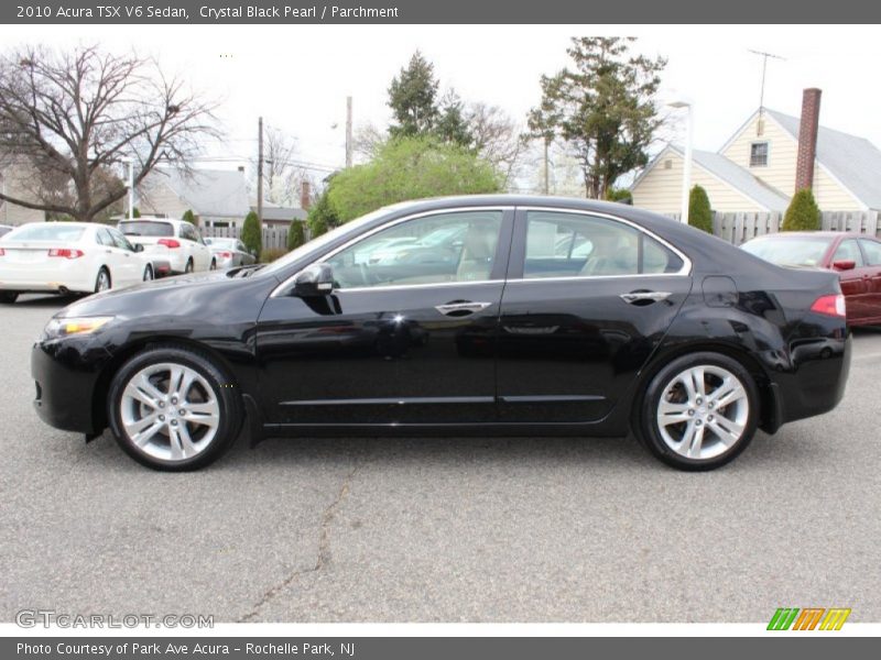Crystal Black Pearl / Parchment 2010 Acura TSX V6 Sedan