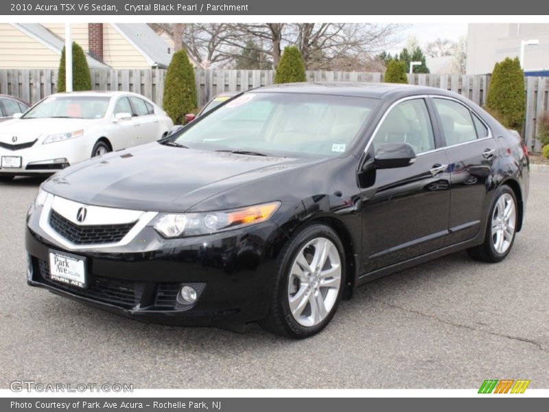 Crystal Black Pearl / Parchment 2010 Acura TSX V6 Sedan